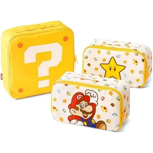 Nintendo Super Mario pouch storage pouch 3-piece set - Picture 3 of 3